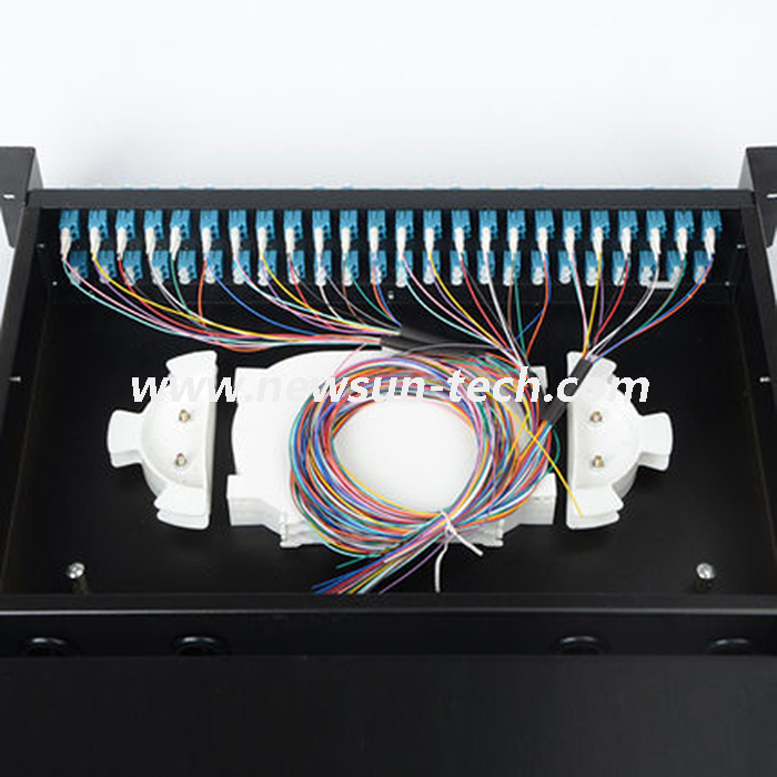 NSTB-P48A 2U 19 "Panel de conexión de fibra óptica ODF Slidable