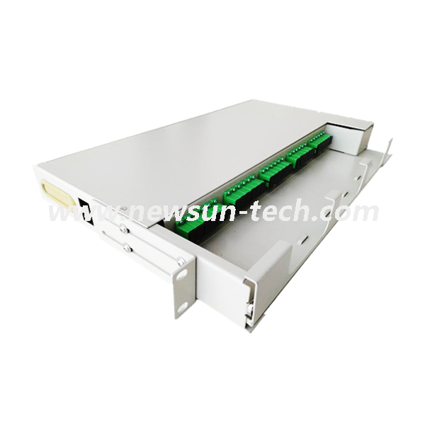 NSTB-P30A 1U Tipo de rotación ODF 19 "caja de terminales de fibra óptica montada en rack como caja de distribución
